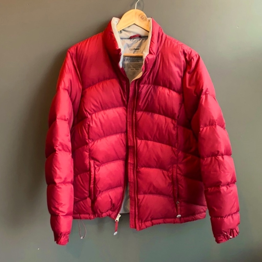 ❤️❤️L.L. Bean Down Puffer Jacket Coat Maroon
